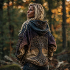 Women's Viking Tree Of Life Cozy Gradient Bohemian Hoodie