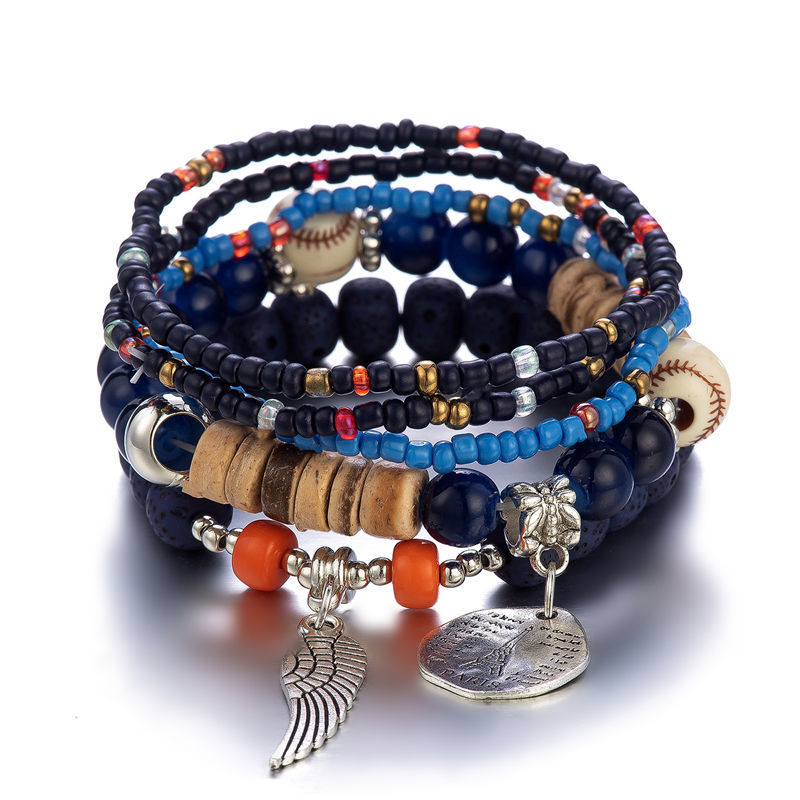Bracelet Color Bohemian Multi-Layer Stretch Bead Bracelet Ornament