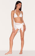 White Chiffon Tie Side Beach Sarong