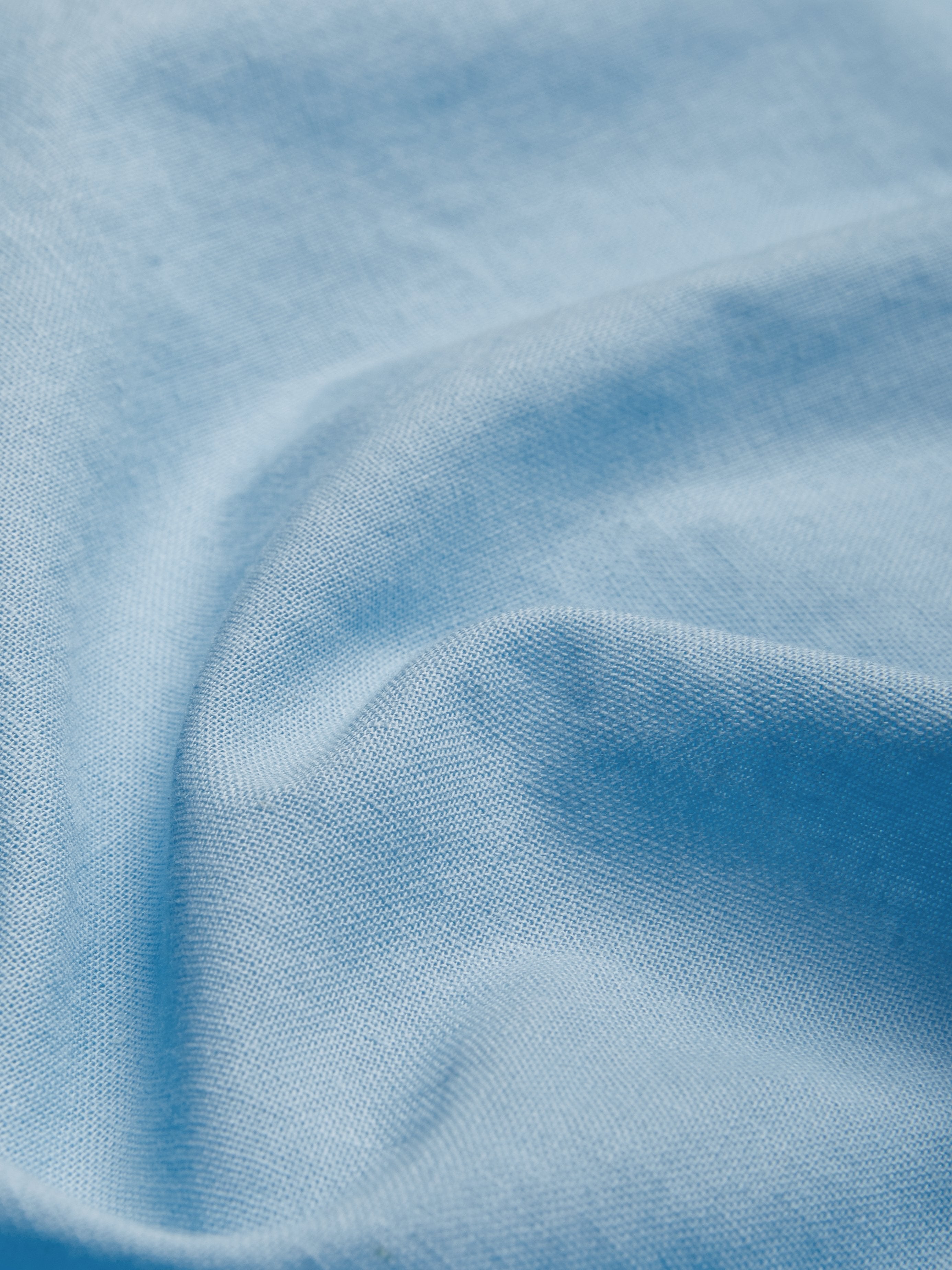 Maxi Linen Dress , Cap Sleeves, V Neck, Plain, Button Design, Vintage, Blue