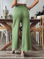 Solid Color Casual Straight-leg Pants