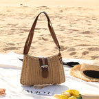One-Shoulder Portable Straw Bag Woven Bag Crossbody Bag
