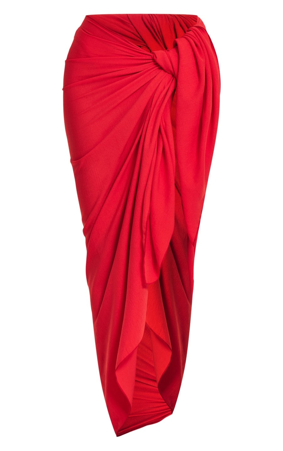 Red Linen Look Rectangle Sarong