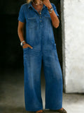 Women’s  Cotton One Piece Denim Jumpsuit