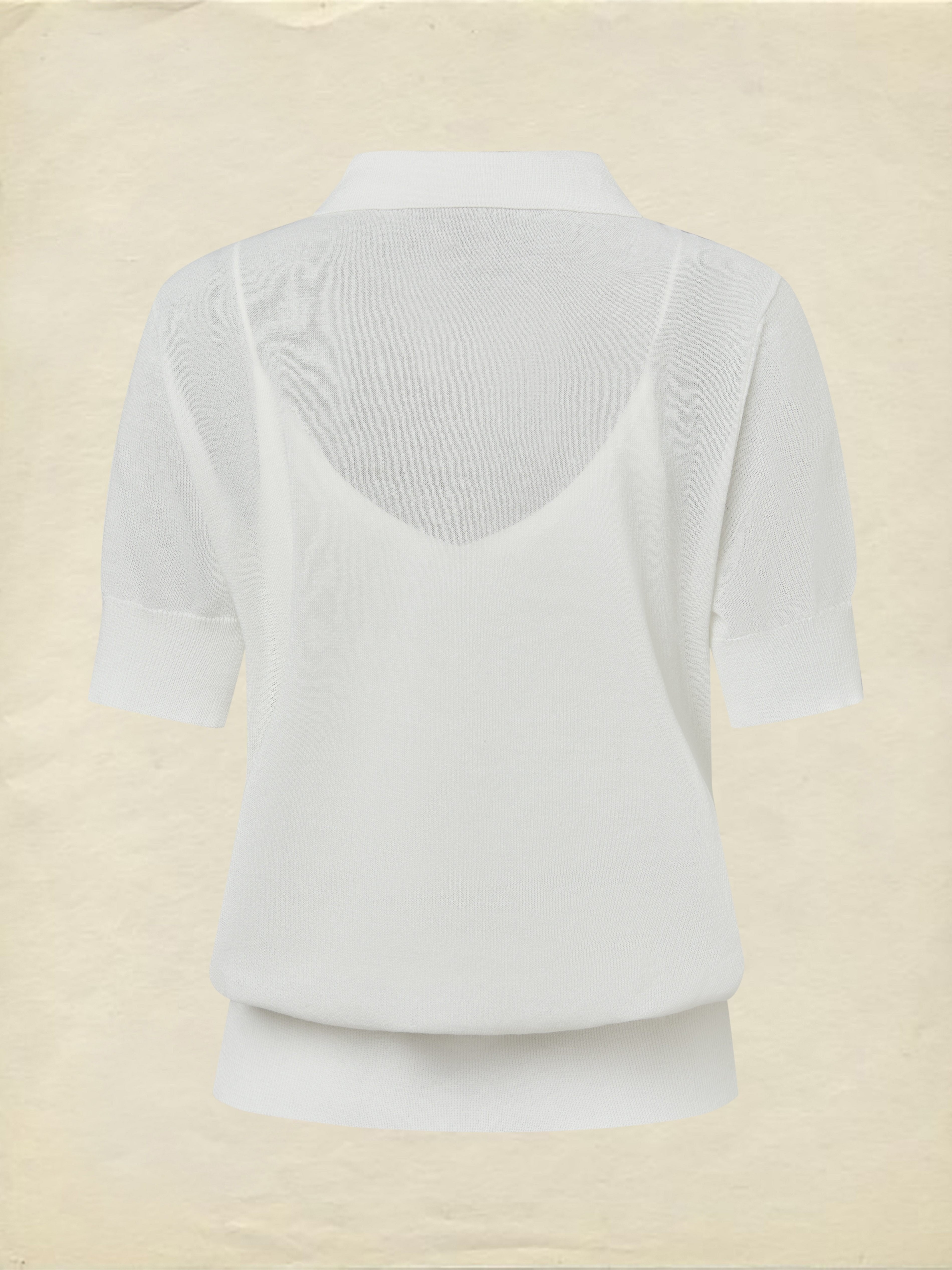 Sweater, Short Sleeves, Shawl Collar, Floral, Button Design, Inner Vest Not Included, White