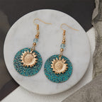 Boho Sunflower Earrings Creative Fashion Vintage Engagement Wedding Drop Earrings Female Jewelry tribal jewelry