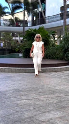 Two-piece Set Sleeveless Casual Elastic Daily Set