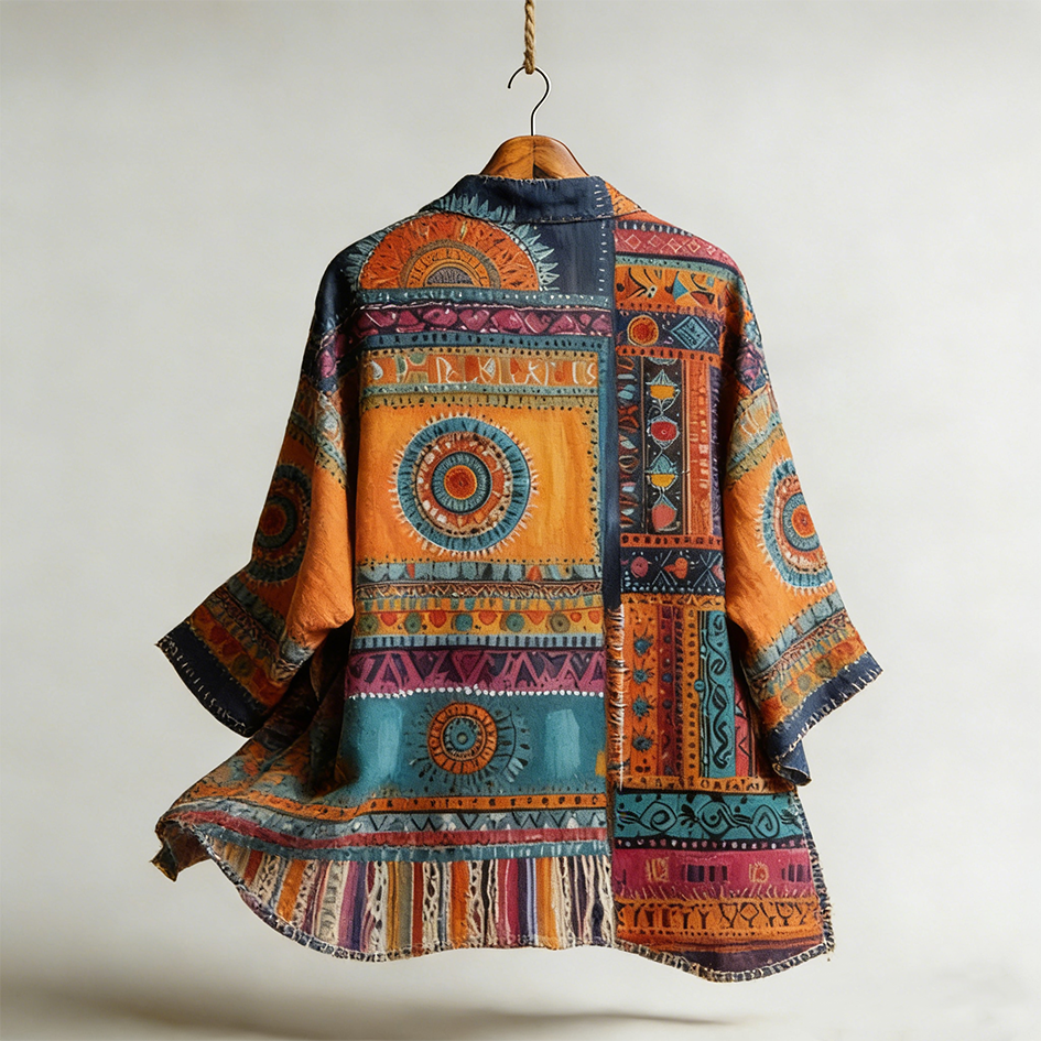 Hippie Bohemian Retro Style Linen Cardigan