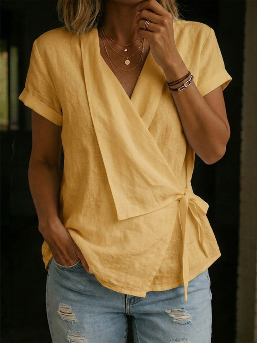 Casual Linen And Cotton Tops