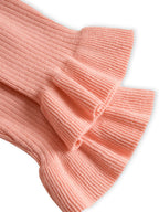 Sweetheart Ruffle Hem Ribbed Knit Mini Dress