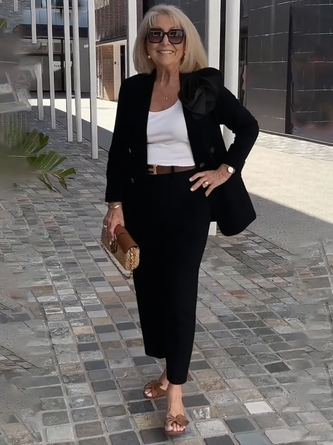 2Pcs Elegant Suit Pants Two-Piece Suit Jacket