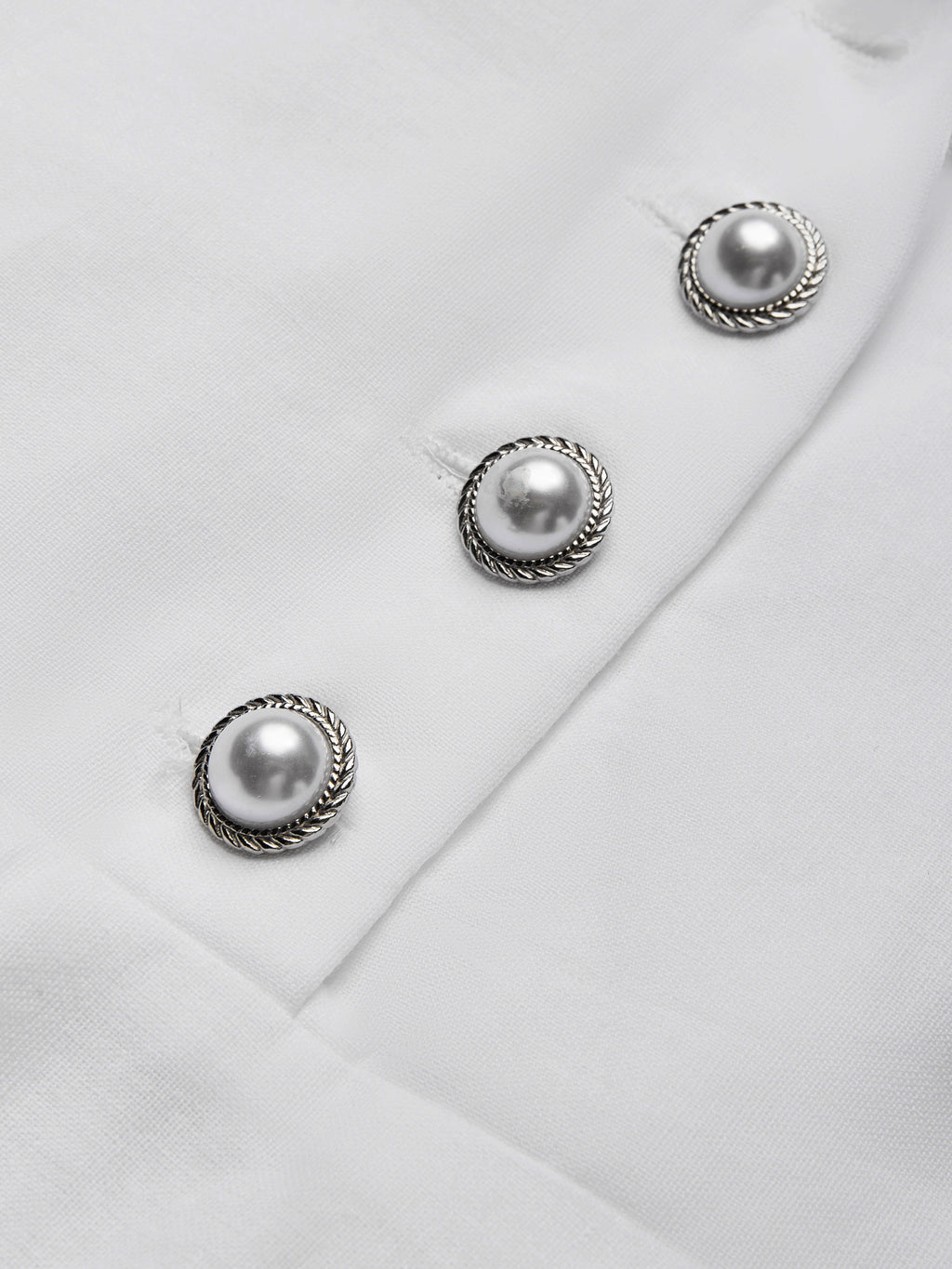 Linen Maxi Dress, Half Sleeve, Shawl Collar, Plain, Vintage, White