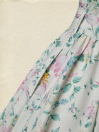 Maxi Cotton Dress, Sleeveless, V Neck, Floral, Lace, Vacation, Vintage, Apricot