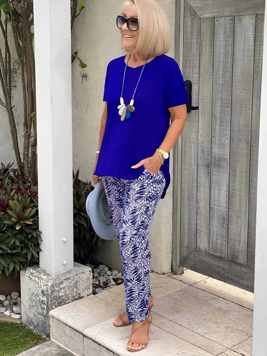 Vacation Two Piece Set Casual Holiday Loose Suit Two Piece Seaside Suit Holiday Clothing Sun Protection Suit