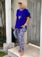 Vacation Two Piece Set Casual Holiday Loose Suit Two Piece Seaside Suit Holiday Clothing Sun Protection Suit