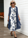 2Pcs Stylish and Elegant Chiffon Dress Two-piece Set