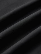 Midi Cotton Dress, Sleeveless, Plain, French Vintage, Black