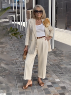 2Pcs Elegant Suit Pants Two-Piece Suit Jacket