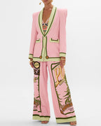 Peaked Shoulder Blazer and Pant Two-piece set