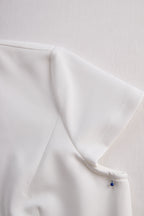 Elegant White Tailored Wrap Dress