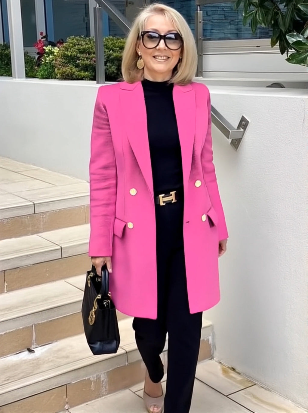 Classic Blazer Solid Color Leisure Cotton Coat for Women