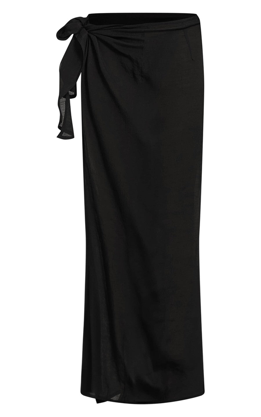 Black Linen Look Beach Sarong