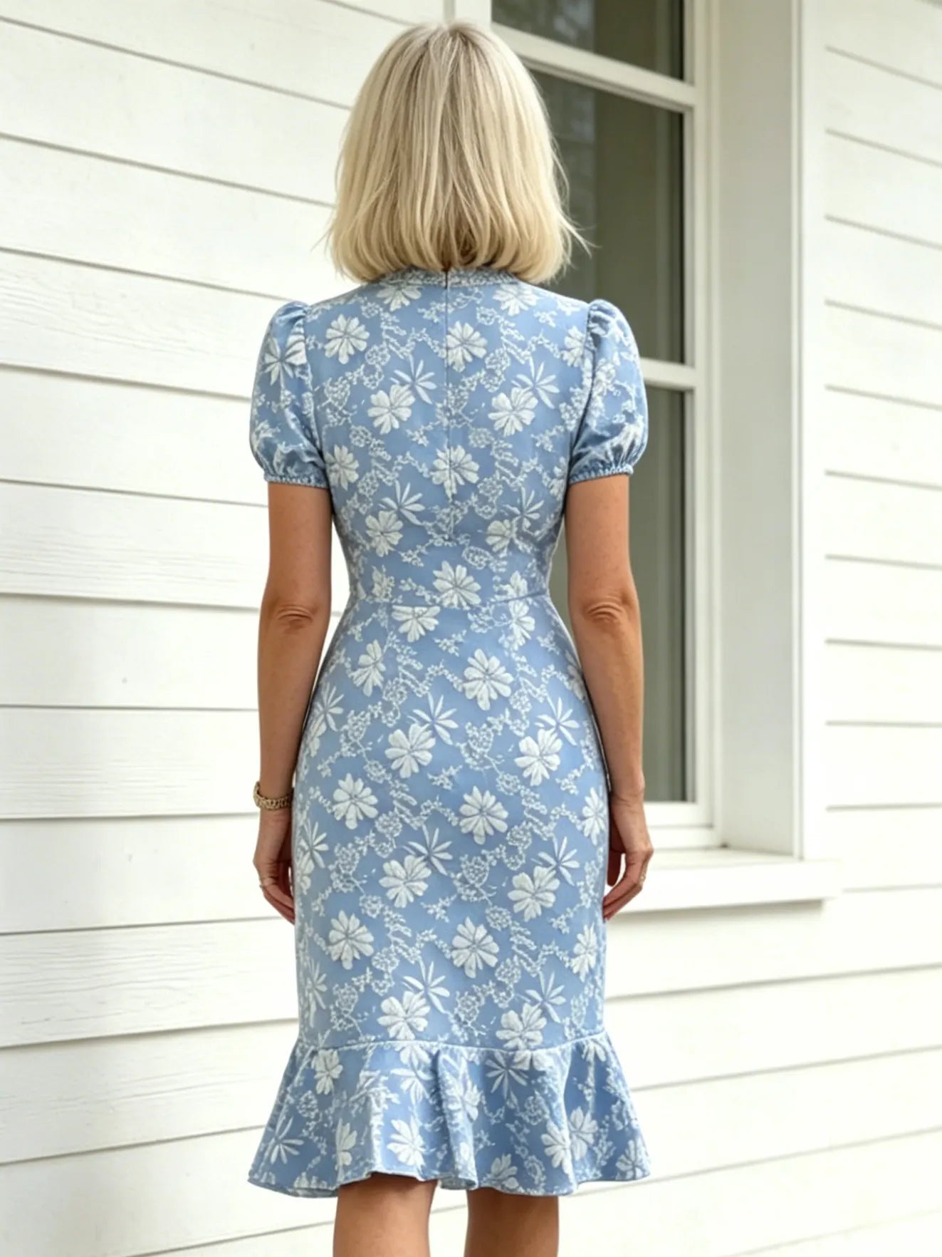 Textured Fabric Zipper Short Sleeve Slim Fit Hip Wrap Fashion Temperament Casual Versatile Dress