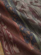 Maxi Cotton Dress, Sleeveless, Square Neck, Paisley, Suspenders, Vacation, Vintage, Brown