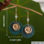 Boho Sunflower Earrings Creative Fashion Vintage Engagement Wedding Drop Earrings Female Jewelry tribal jewelry