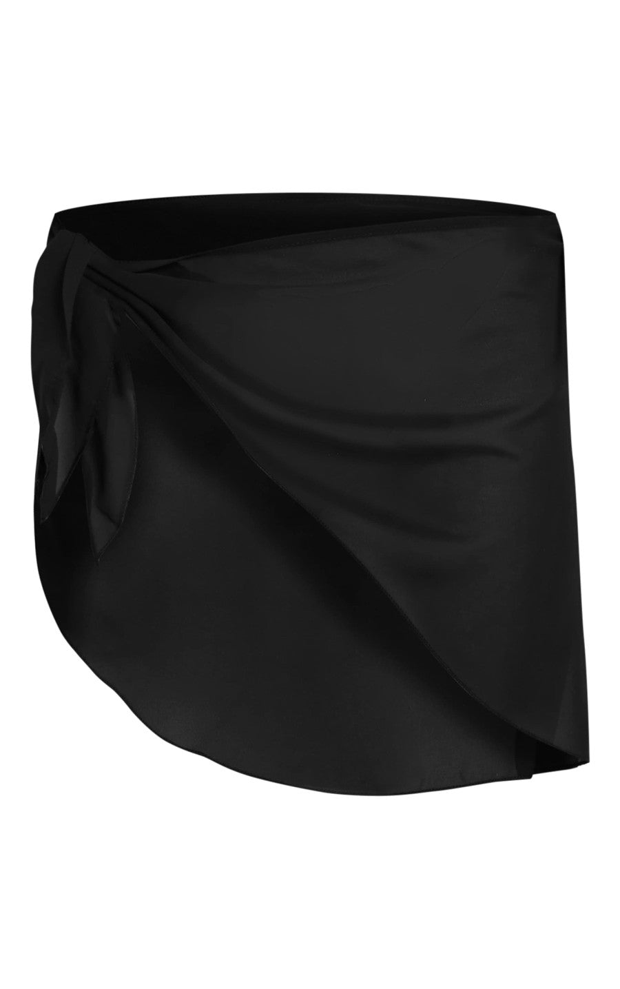 Black Chiffon Tie Side Sarong