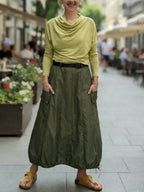 Women's Casual Pocket Balloon Skirt