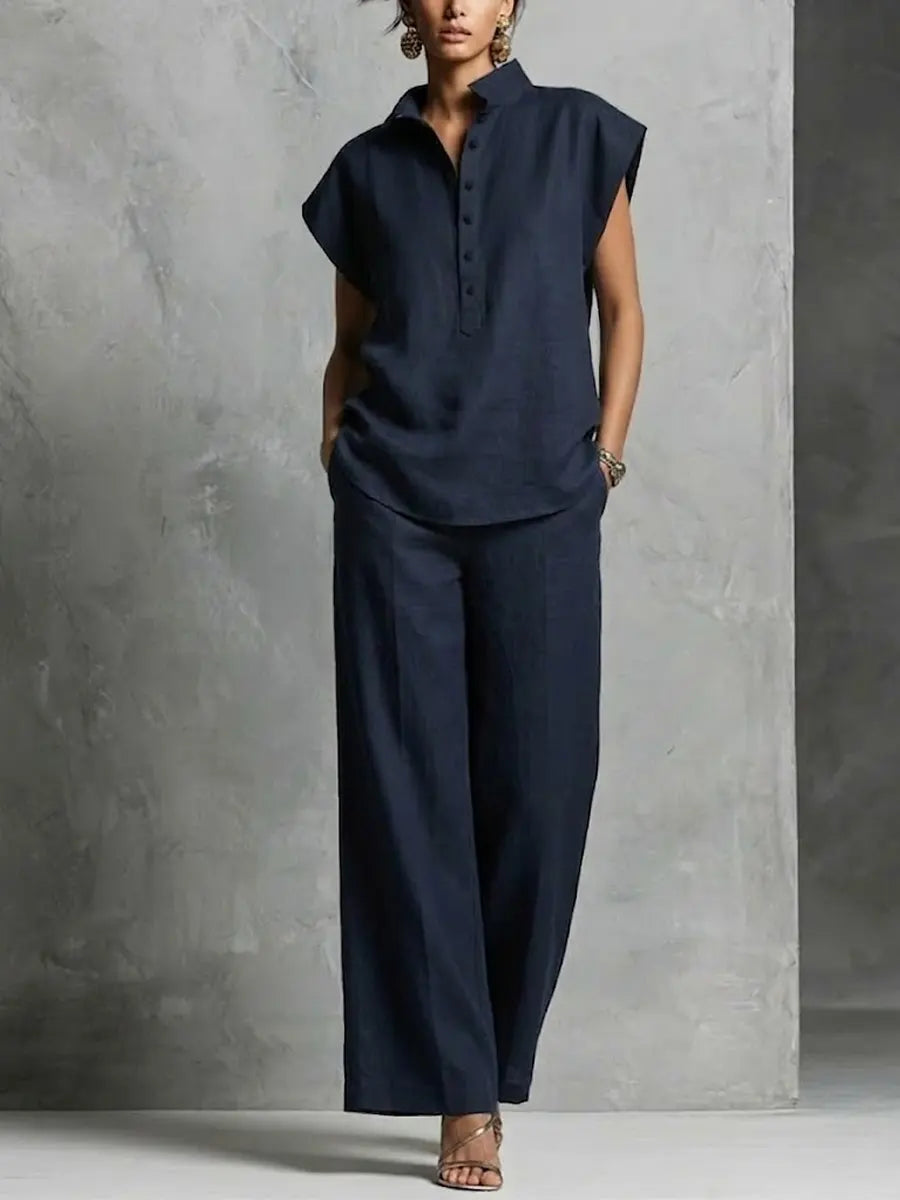 Women's Simple And Comfortable Cotton-linen Set