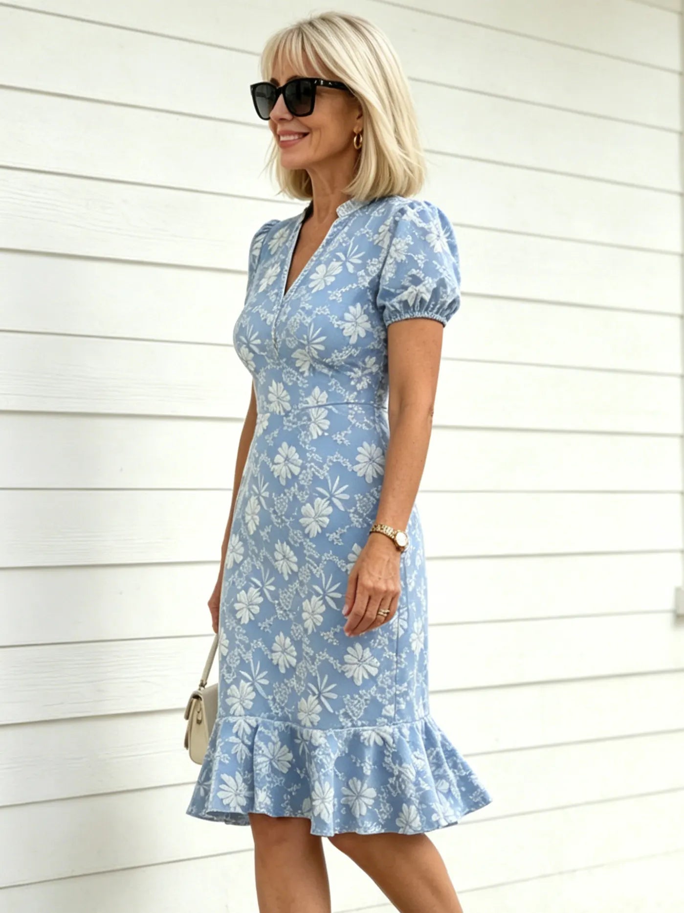 Textured Fabric Zipper Short Sleeve Slim Fit Hip Wrap Fashion Temperament Casual Versatile Dress