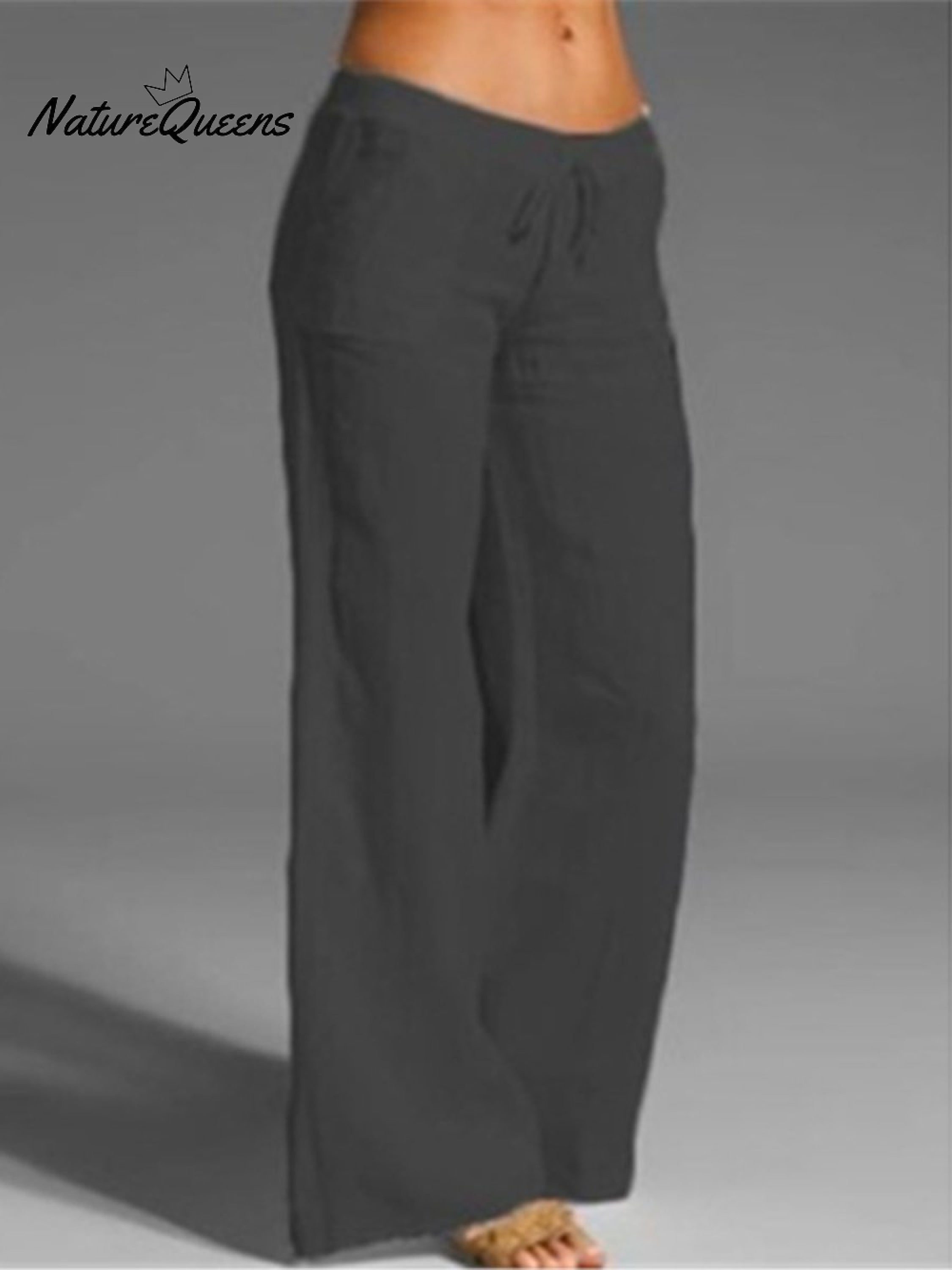 Women's Pocket Cotton and Linen Slacks