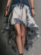 Fashionable Retro Collared Sleeveless Button-print Midi Dress