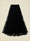 Multi-Layered Petticoat for Effortless Volume-Black