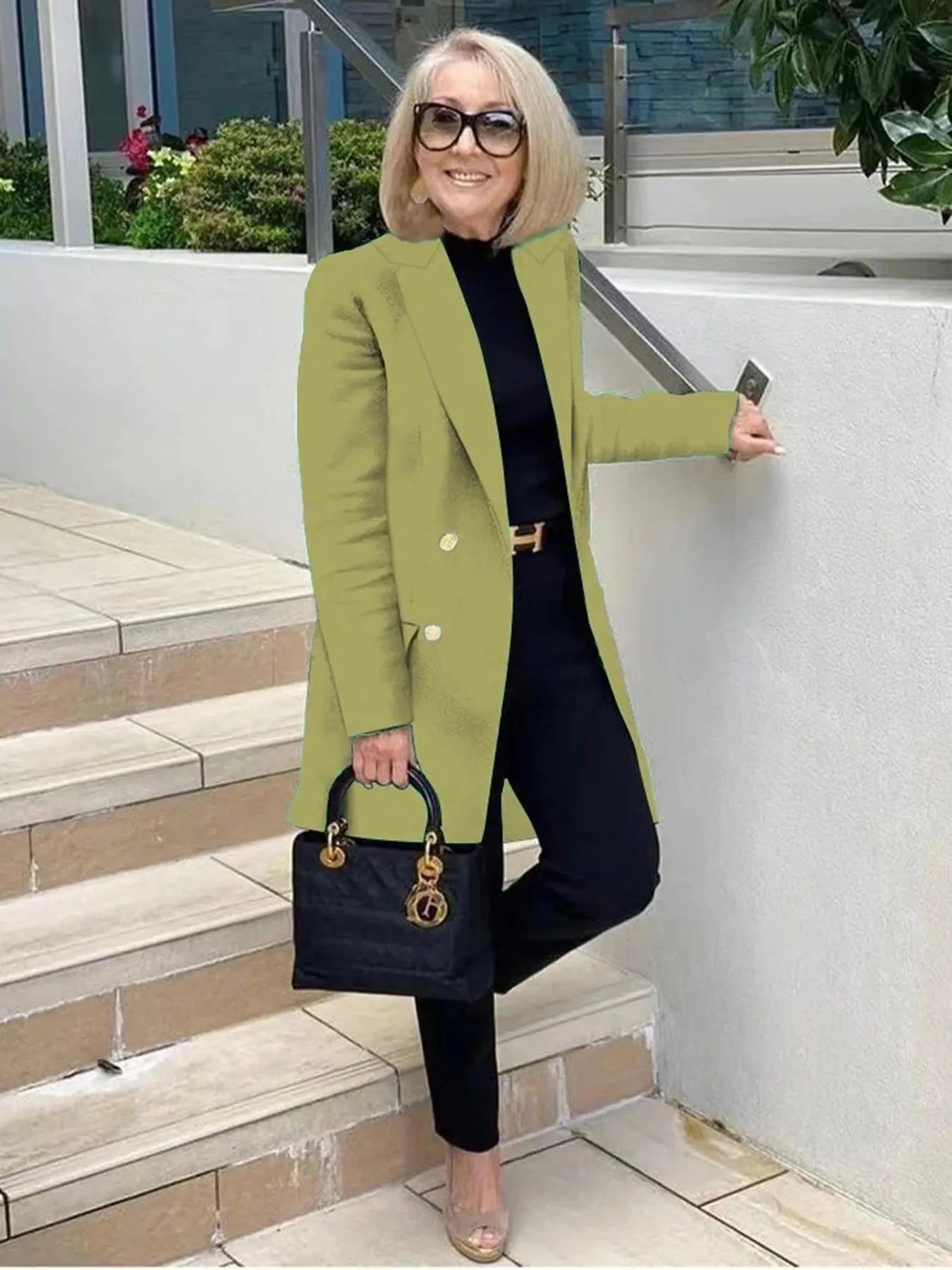 Classic Blazer Solid Color Leisure Cotton Coat for Women