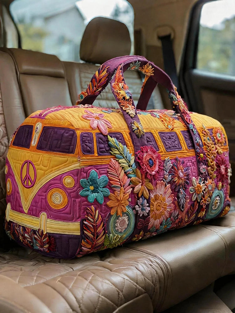 Hippie Van Quilted Duffle Bag
