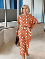 Vacation Two Piece Set BOHO Outfits Set Small Polka Dot Two-piece Set