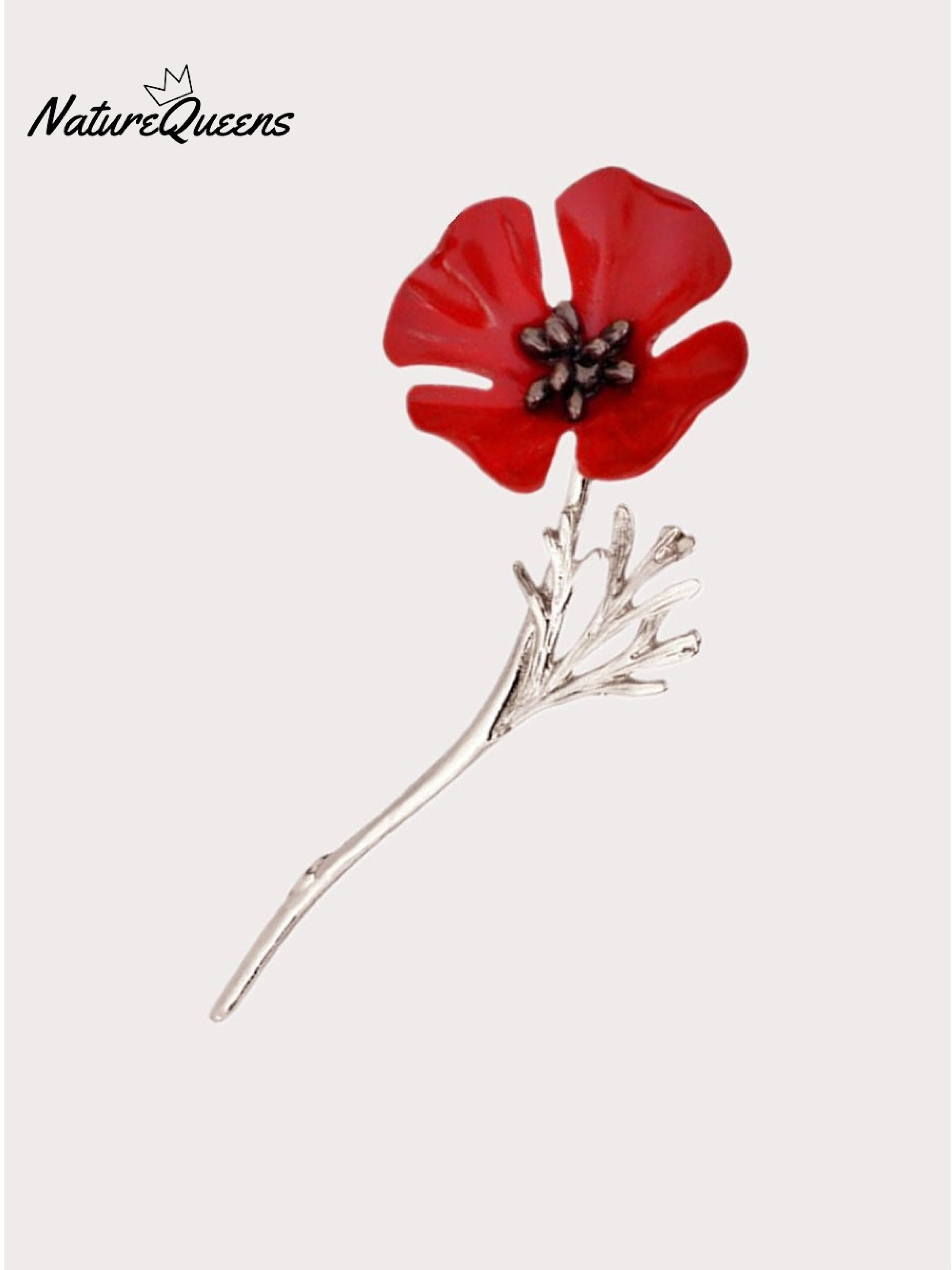 Women's Vintage Poppy Brooch