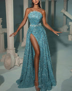 Women's crystal sequins beaded decorative dress