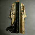 Japanese Style Retro Calligraphy Bamboo Art Pattern Casual Kimono