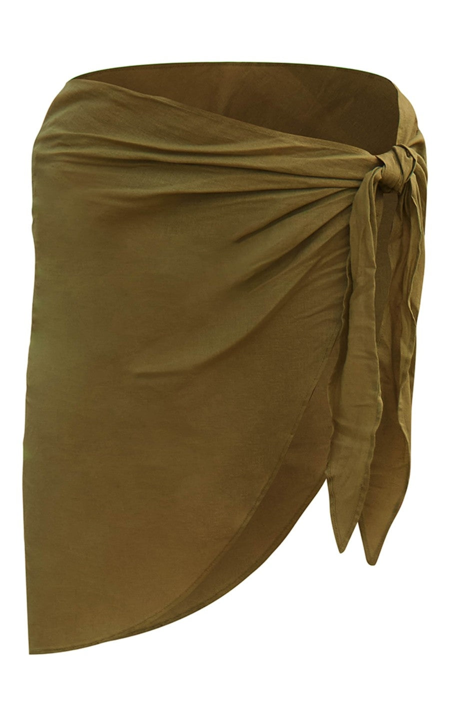 Olive Linen Look Beach Sarong