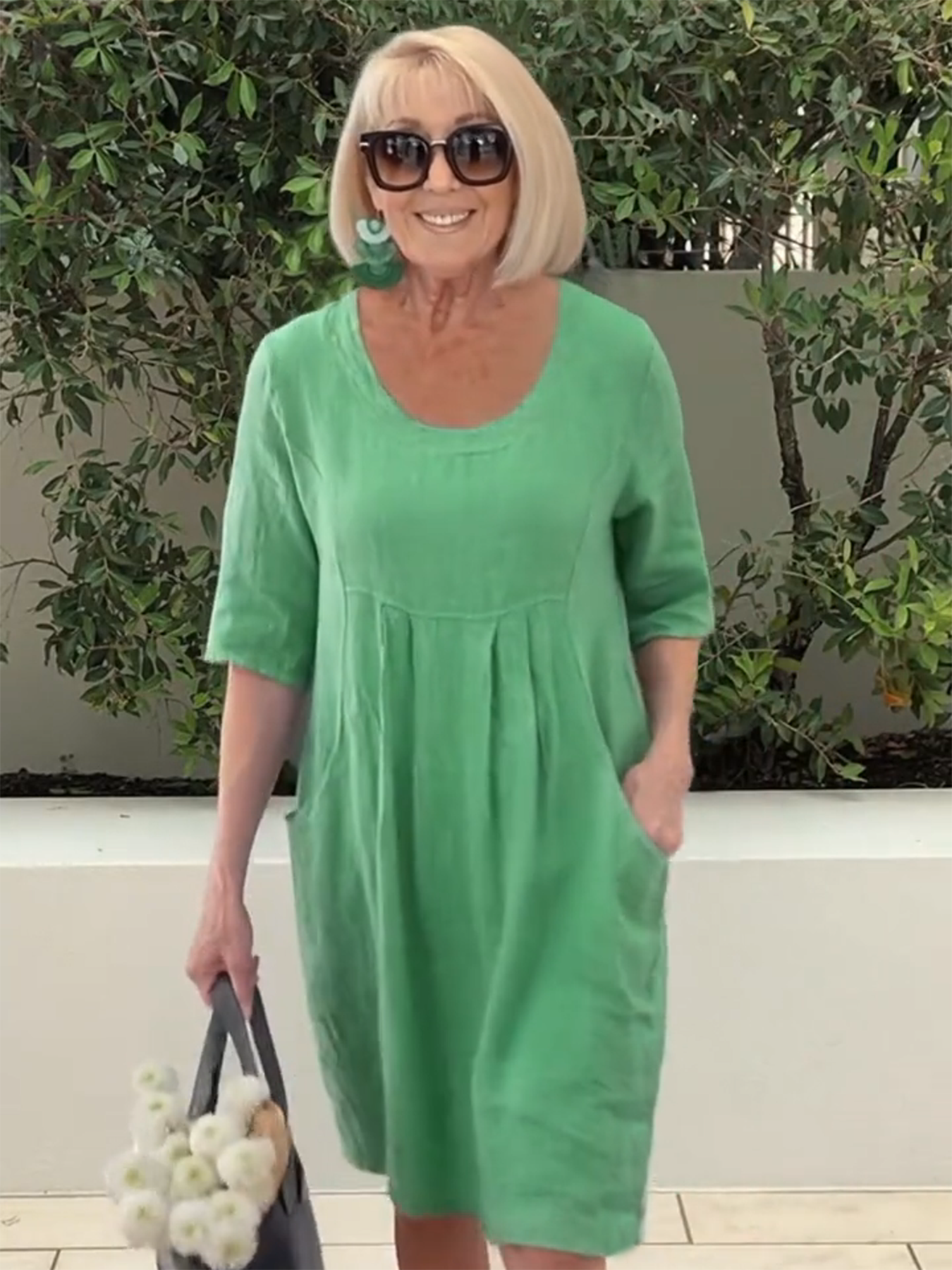 Cotton Pocket Tunic Dress