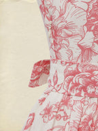 (SIZE:XS-XXL) Maxi Linen Dress , Cap Sleeves, Stand Collar, Floral, Lace, Vintage, Apricot