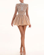 High Neck Mini Dress