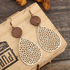 Boho Style Dangle Earrings Hollow Waterdrop Design Match Daily Outfits Party Accessories Gift For Family/ Friends/ Lover