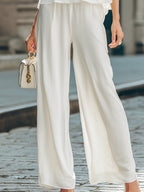 Layered Ruffle Camisole Wide-Leg Set