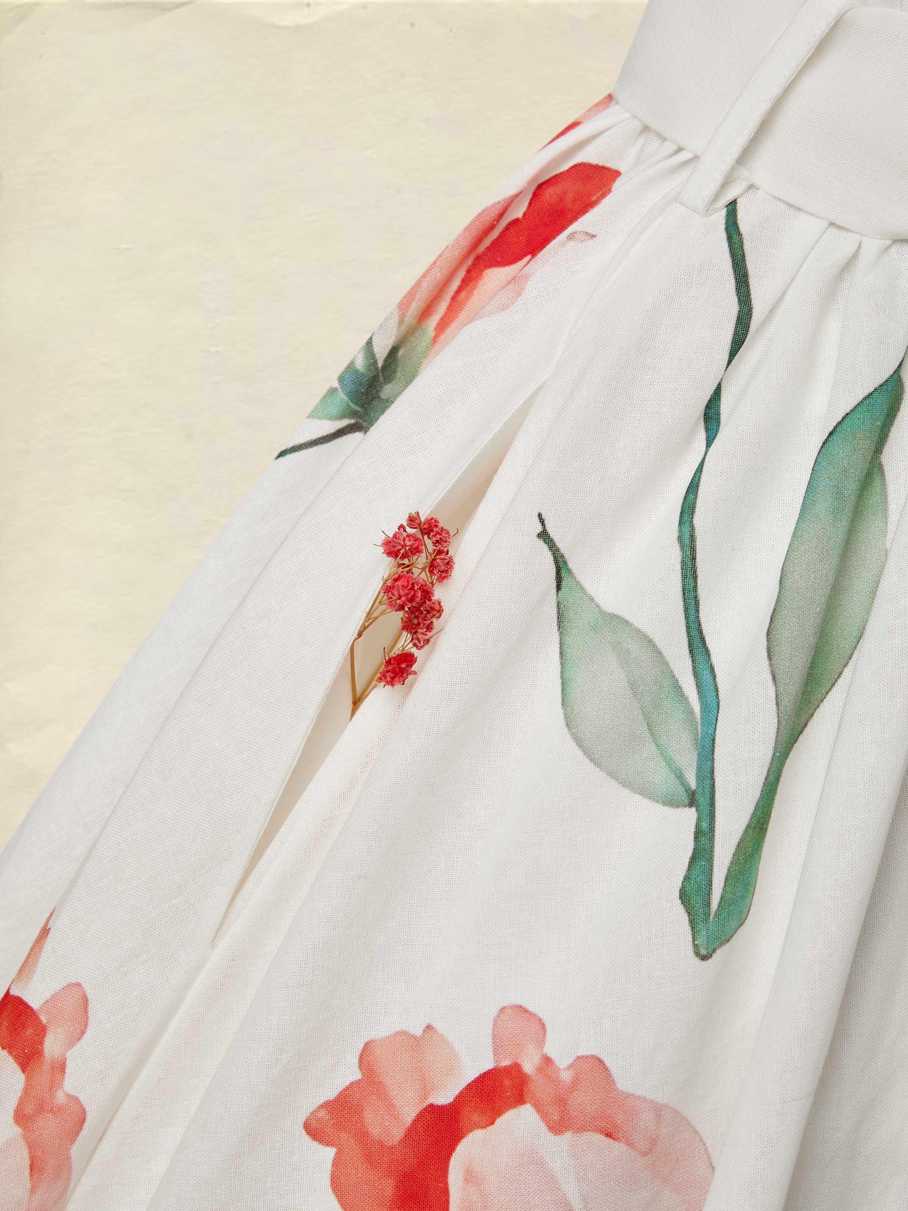 Maxi Linen Dress , Sleeveless, V Neck, Floral, Lace, Vacation, Vintage, Coral