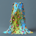 Women's Vibrant Summer Rainbow-Colored Skirt 2558